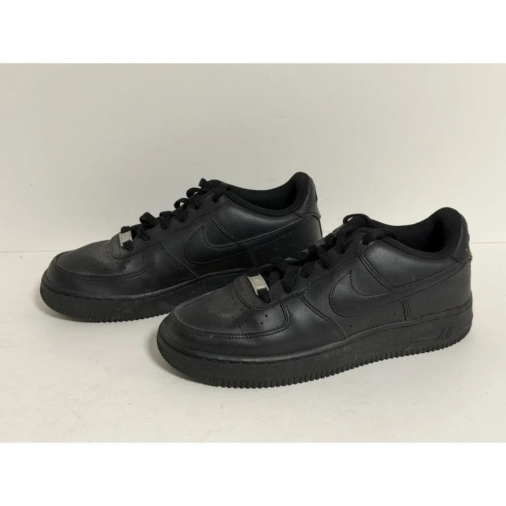 Nike Air Force 1 Low sneakers, Triple Black Colorway, US 6 Y